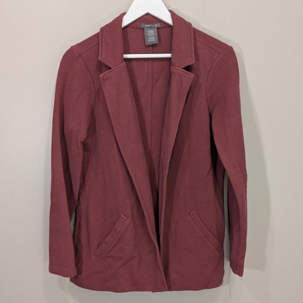 Matty M Sweater Blazer Open Front Cottagecore Business Casual Cozy - Size L